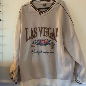 Crème colored las vegas crew neck v neck